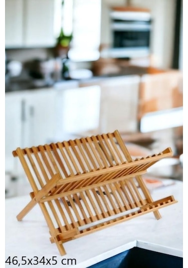 Togo Bambu 2 Katlı Bulaşıklık 46,5x34x5 Cm Togo-5047 Ahşap