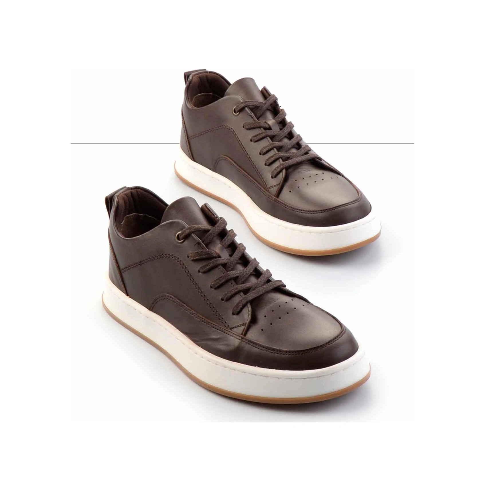 Kahve Hakiki Deri Erkek Casual Ayakkabı E01380107141 Kahve