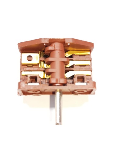 Ankastre Fırın Anahtarı 3-3 Polyemit Çevirmeli Şalter Metal Saplı 1 Adet