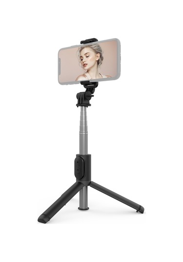 Kangvka Kollapsible Tripodlu 7 Bölmeli Uzatılabilir Selfie Stick, Bt Kumandalı 101cm, Cep Telefonları İçin Vlog/canlı Yayın/fotoğraf Çekimi