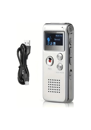 Willowhaven 8gb Mp3 Çalar Gümüş Dijital Ses Kayıt Cihazı 6 Kayıt Modu 650 Saat Pil Ömürü