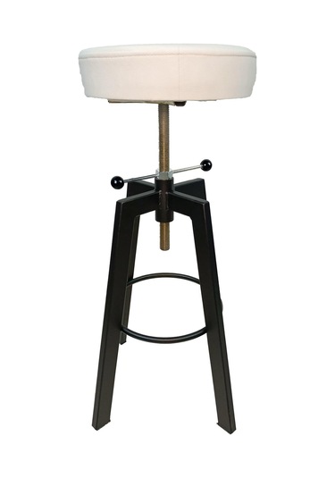 Helen Bar Sandalyesi Bar Taburesi Beyaz Deri Oturak Çok Renkli