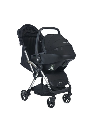 Merkür Bebe Ruby Tek Tuşla Otomatik Katlanan Kabin Boy Travel Sistem Bebek Arabası Siyah