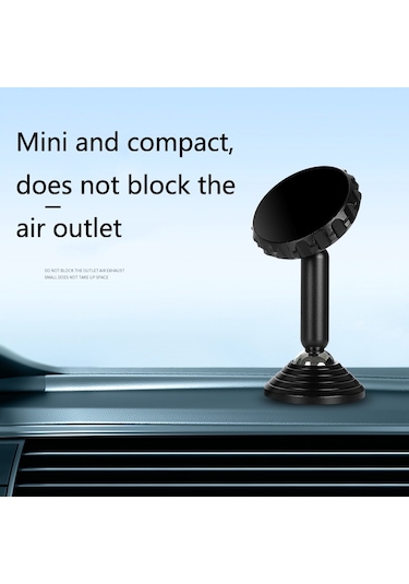 Sones Q7 Araba Ev Cep Telefonu Manyetik Braket Güçlü Manyetik Çift Bilyalı Gösterge Paneli Navigasyon Braketi Siyah