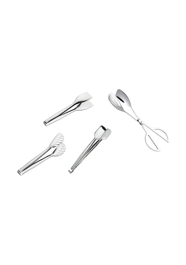 Nehir 4'lü Çelik Maşa Seti Pasta+ızgara+makas+makarna Maşa