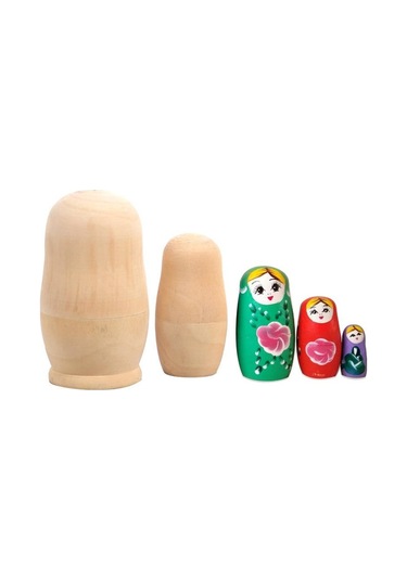 Yerleştirme Bebekleri Ahşap Bitmemiş Matryoshka Benzersiz Hediye Ev Dekorasyonu