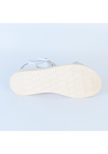 Poliva 4560 Düz Simli Kız Çocuk Sandalet Gümüş