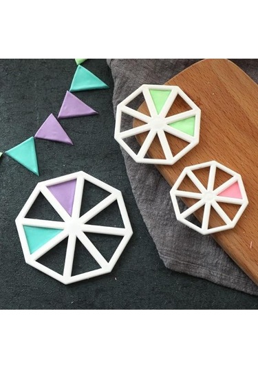 Şeker Hamuru Kalıbı Flama Kesici 3 Lü Beyaz