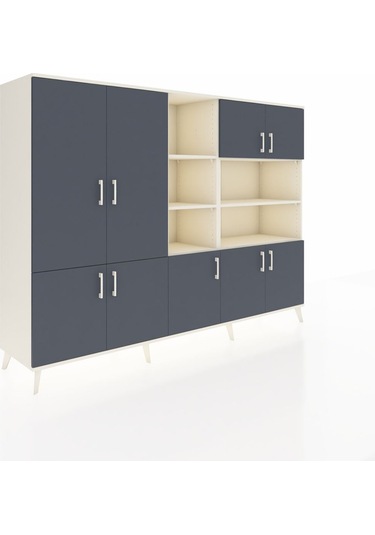 Hyperion Dolap 14 Raflı 9 Kapaklı 220x44x163 Aytaşı-antrasit/ayta Aytaşı-antrasit/aytaşı