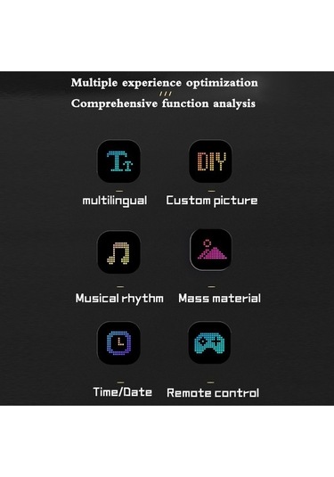 Opulentliving Esnek Bluetooth Led Araç Reklam Ekranı - Ip65 Su Geçirmez, Rgb, Özel Tasarım, 16x32/64/96 Diğer