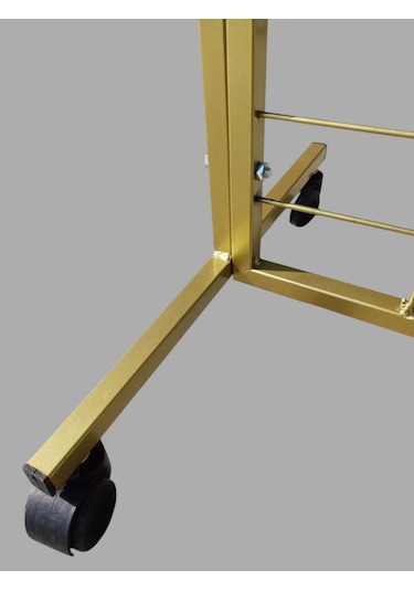 90x190 Cm Ayaklı Tel Pano, Gold Renkli, Telefon Aksesuar Standı, Duvar Panosu, Mağaza Askılığı, Çok Amaçlı Stant