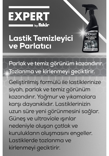 Expert by Fakir Lastik Temizleyici ve Parlatıcı Sprey 750 ML