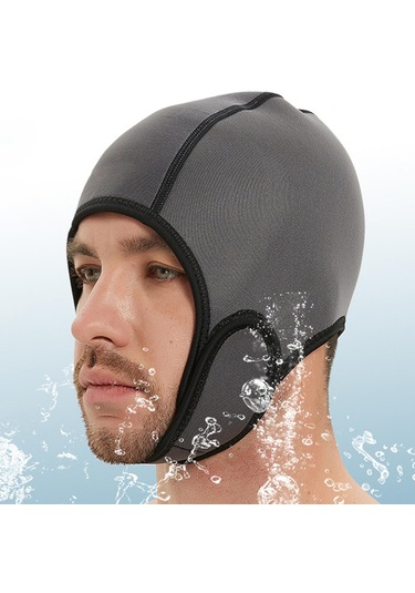 Suntek Scuba Diving Hood 2mm Neopren Dalış Wetsuit Sörf Gri Gri