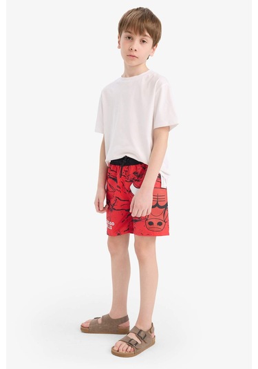 Defacto Erkek Çocuk Nba Chicago Bulls Deniz Şortu E6484a825hsrd44 Kırmızı