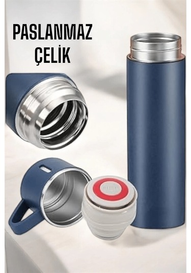 Bfs Paslanmaz Çelik 3 Lü Termos Seti Vakumlu Ve 8 Saat Isı Koruma Çok Renkli