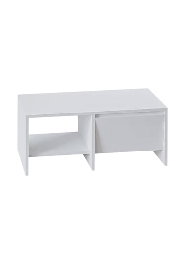 Laris Kapaklı Orta Sehpa 90 Cm Modern Tasarım Beyaz