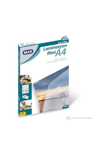 Mas A4 Laminasyon Filmi 100'Lü