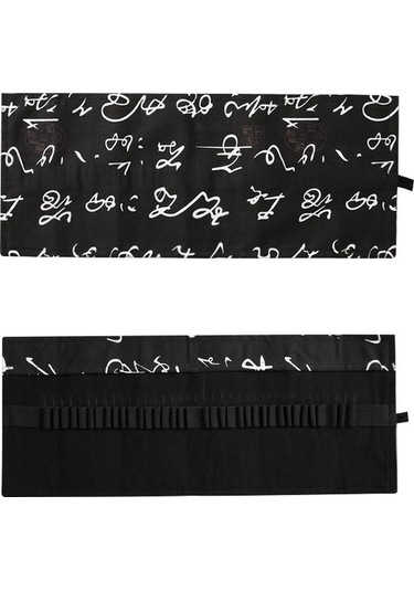 Willowhaven Kaligrafi Sevimli Tuval Kalem Kutusu Okul Öğrenci Çanta Kırtasiye Standart Siyah Çok Renkli