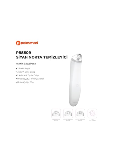 Polosmart Pbs509 Siyah Nokta Temizleme Cihazı Beyaz