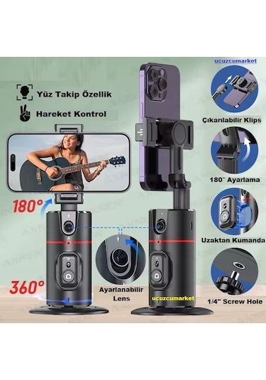 Otomatik Yüz Takip Eden Uzaktan Kumandalı Tripod