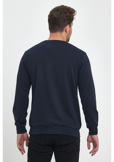 Comeor Erkek Lacivert Bisiklet Yaka Nakış Detaylı Regular Fit Sweatshirt Lacivert Comeor Erkek Lacivert Bisiklet Yaka Nakış Detaylı Regular Fit Sweatshirt Lacivert