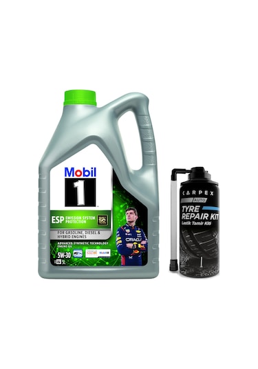 Mobil 1 Esp 5W-30 Motor Yağı 5 L + Carpex Auto Lastik Tamir Kiti