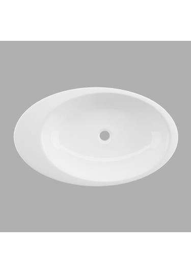 Lucco Gocce 74 CM Tezgah Üstü Elips Lavabo Beyaz