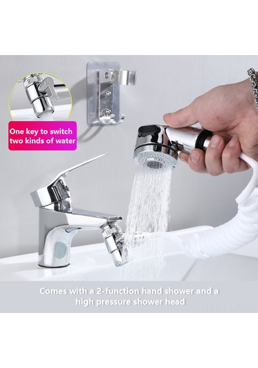 Xindoker Abs Duş Seti, 2 Seviye Ayarlı, Faucet Konvertörü, Bağlantı Borusu Ve Tutucu İle Tam Donanımlı
