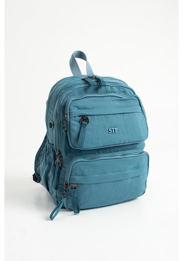 Yumuşak Dokulu Ultra Hafif, Esnek Ve Su Geçirmez Polyamid Kumaş Sırt Çantası Mavi Model: 571-13-14a MAvi