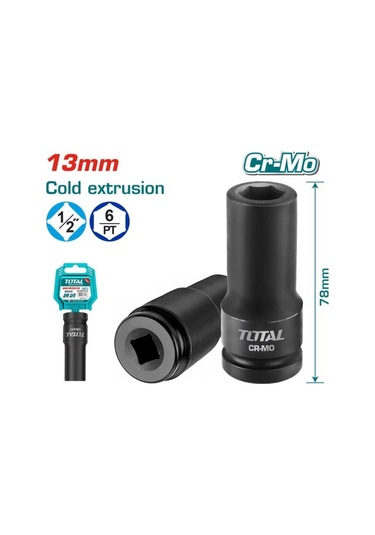Total 13 Mm 1/2 Altı Köşe Darbeli Derin Lokma Thdıs12132l