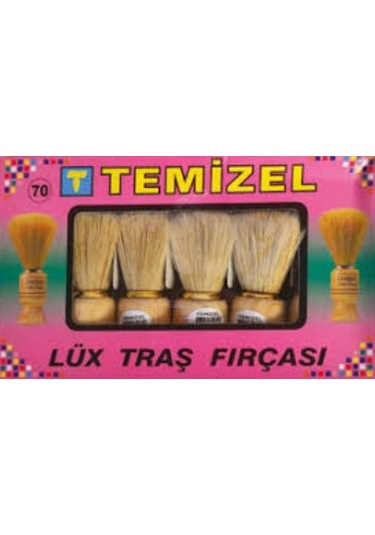 Temizel 70 Orta Ağaç Sakal Fırçası Kahverengi