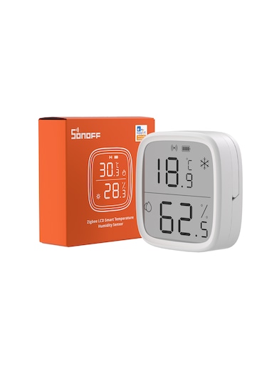 Sonoff SNZB-02D ZigBee LCD Ekranlı Akıllı Sıcaklık ve Nem Sensörü