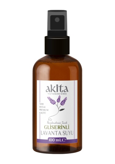 Akita Doğal Gliserinli Cam Şişe Lavanta Suyu 100 ML