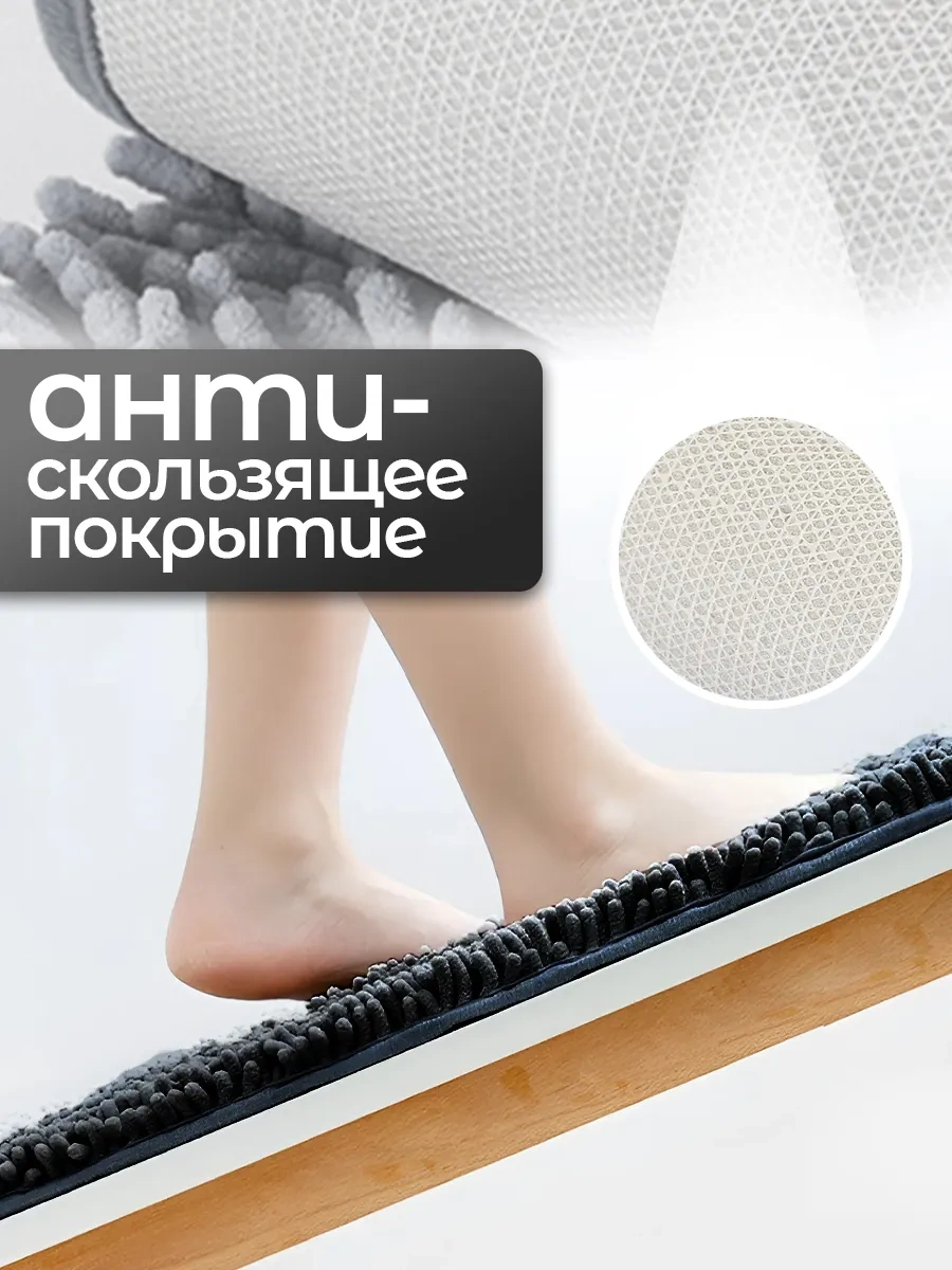 La Paris Banyo Ve Tuvalet İçin Kaymaz Paspas 60x40 296925730 Siyah