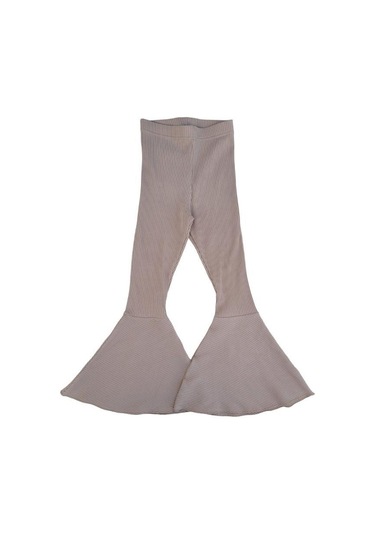 Kız Çocuk Kaşkorse İspanyol Paça Tayt Pantolon-11748 Bej