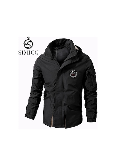 Sımıcg Erkek Büyük Kapüşonlu Ceket Siyah