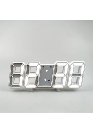 Suofeng 3d Mini Led Dijital Duvar Saati - Pratik Ve Şık Dekorasyon Beyaz