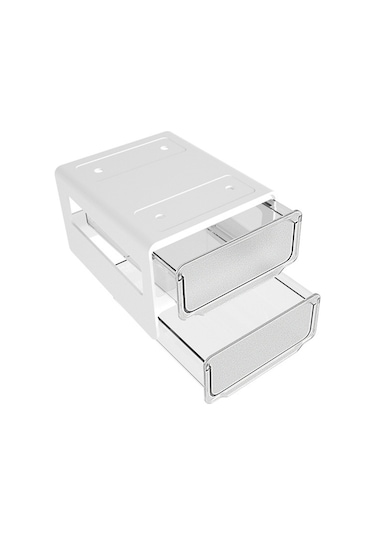 Masa Altı Görünmez Çekmece Kırtasiye Organizatör Yatakhane Beyaz Beyaz