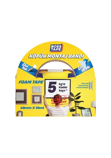 5 Kg Çift Taraflı Köpük Aksesuar Montaj Bandı 48 MMx10m