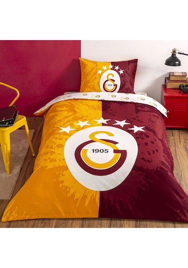 Taç Lisanslı Galatasaray 5.yıldız Tek Kişilik Pamuk Nevresim Tk