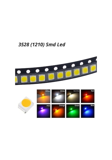1000 Adet Beyaz Kırmızı Yeşil Mavi Sarı Pembe Uv Güç Üst 3528 1210 Smd Smt Cips Dıy Led Diyot Işık Dekorasyonu Lamba Süper Parlak Pembe