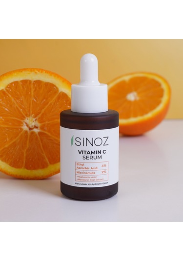 Sinoz Ton Eşitleyici Aydınlatıcı Vitamin C %4 Niacinamide %2 Yüz Serumu Tüm Ciltler İçin 30 ML