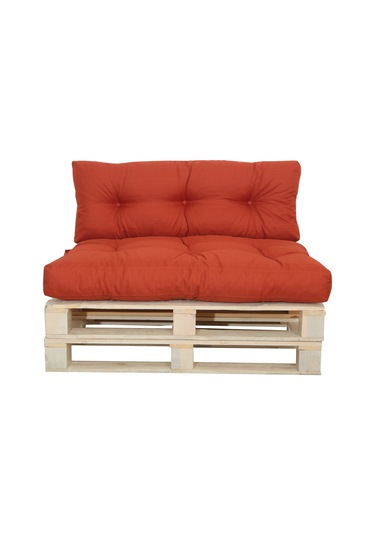 Dekosoy Iç Mekan Palet Üstü Minderi, Balkon Minderi, Yer Minderi, Bahçe Minderi Takımı - Kiremit Kiremit