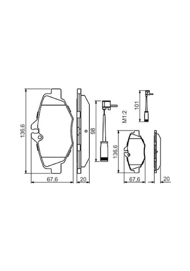 Mercedes E Serisi 211 E280cdı 3.2 2004-2005 Bosch Ön Balata Wva23743
