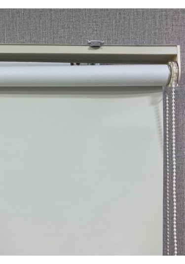 %100 Işık Geçirmez Blackout Stor Perde Krem Krem