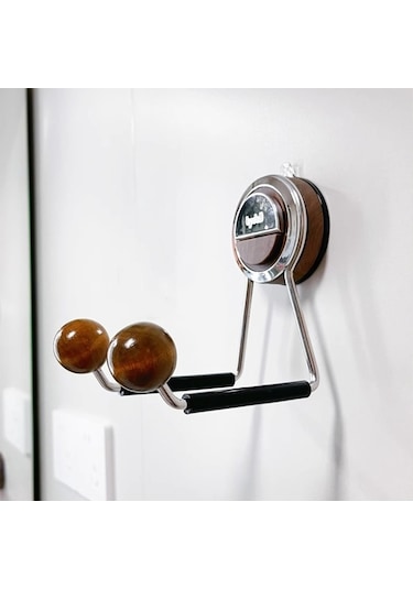 Wondernest Zımbasız Vantuzlu Tutucu, Saç Kurutma Makinesi Lichen Banyo Askısı Siyah