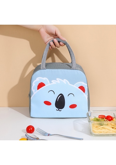 Taşınabilir Büyük Öğle Yemeği Kutusu Çantası Termal Tote Çanta Koala