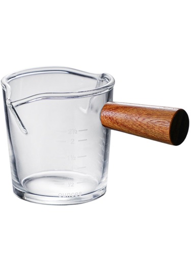 Suntek Barista Süt Barı Için Ahşap Saplı Şeffaf Çift B