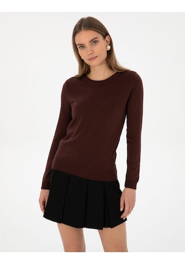 Pierre Cardin Kadın Kahverengi Kazak /triko 50315758-vr029 Kahverengi