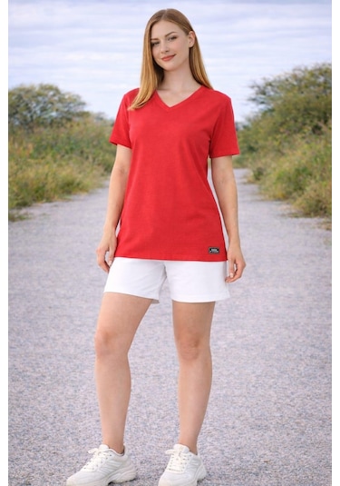 Alexandergardi Alexandergardı V Yaka T-shirt Kırmızı
